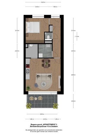 Floorplan - Benedendorpsstraat 15R, 7038 BA Zeddam